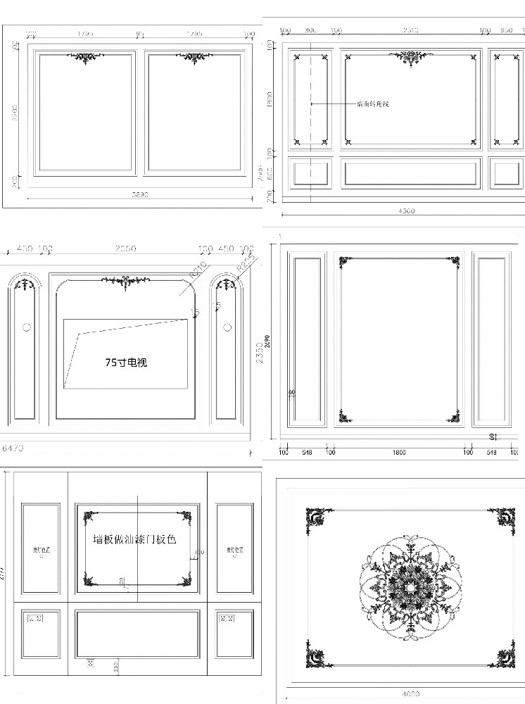 15 Sets of French-Style Interior Design Drawings
