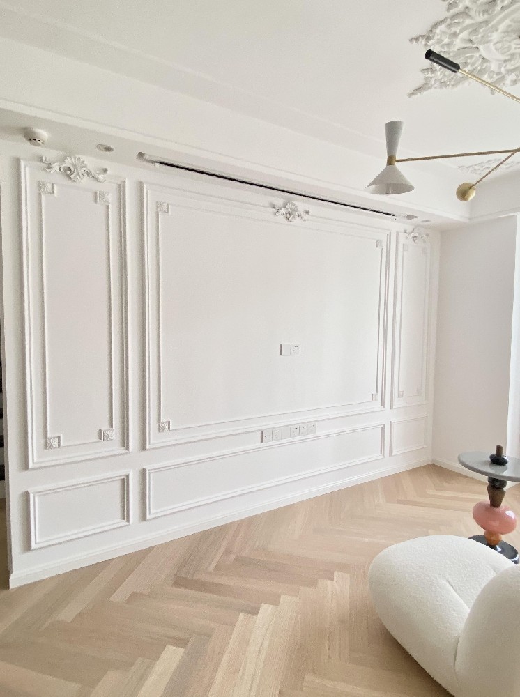 French-style Lined Background Wall – Dining Room & Living Room (with Design Drawings)