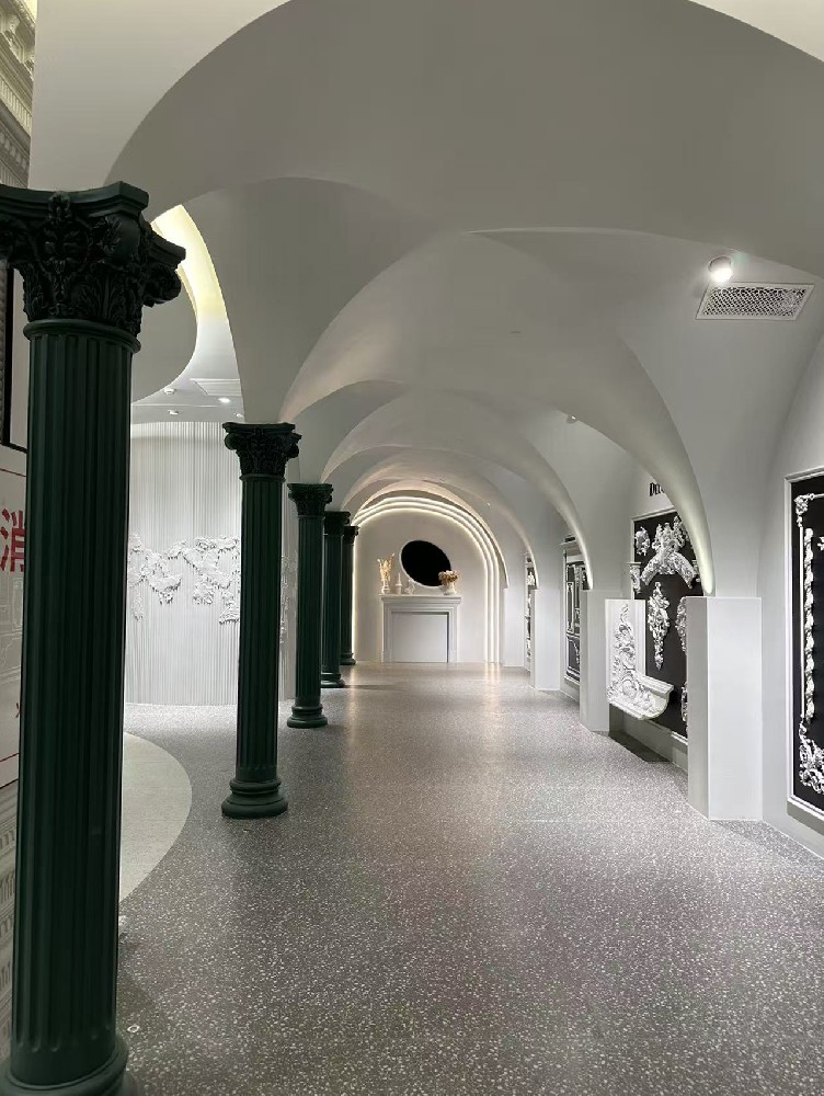 Arched Corridor with Roman Columns